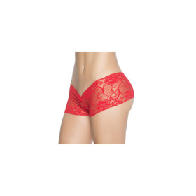 Shorty ouvert à l'entrejambe rouge 
